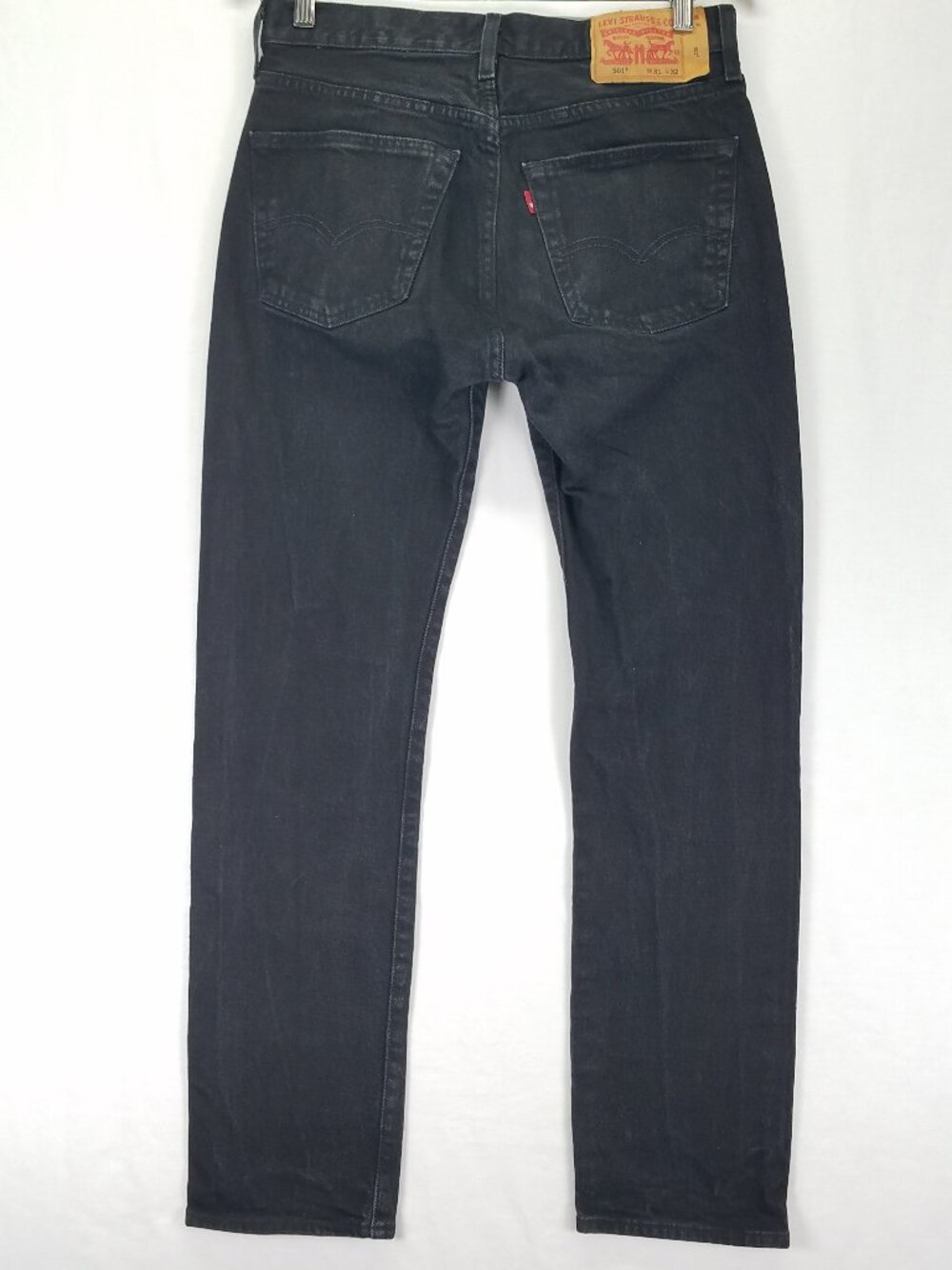 Levi's 501 Jeans Men Sz 31x30.5 Black Button Fly Straight Leg Denim Regular Fit